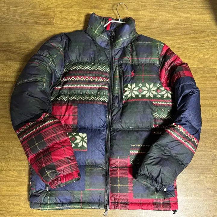 [BUNJANG] Polo Patchwork Puffer Jacket Red Pony M / 폴로 패치워크 패딩 M사이즈 레드포니