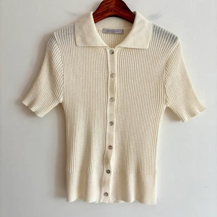 [SOLD OUT] 아이보리 카라 반팔니트