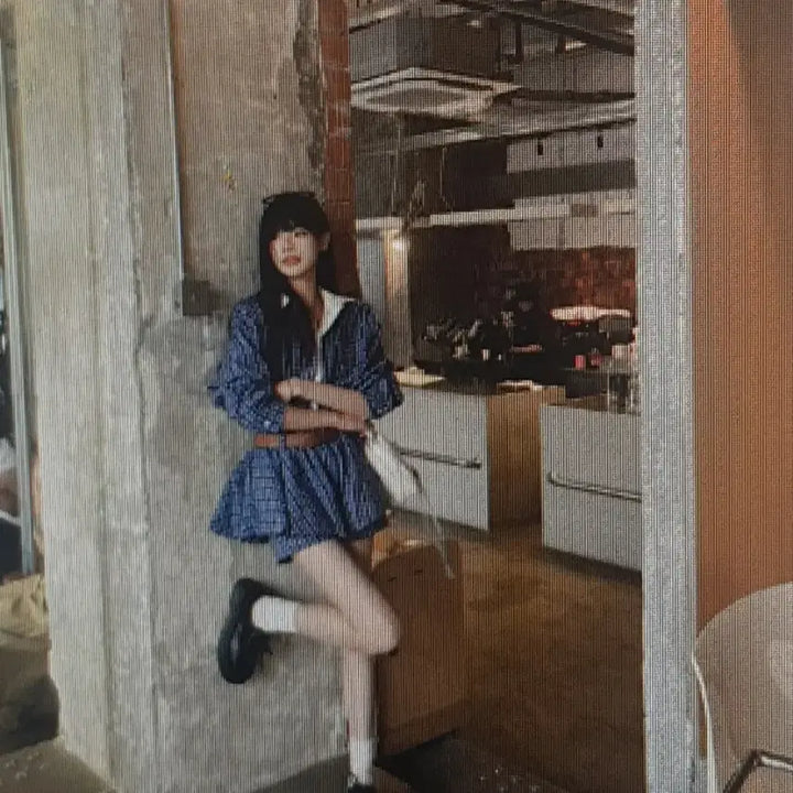 [BUNJANG] Checkered Mini Dress Set / (해외배송)체크 미니 원피스 +반바지+ 벨트 +숄 세트