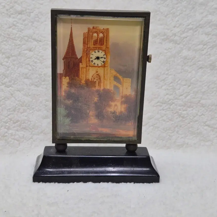 [SOLD OUT] 앤틱 그림 태엽 탁상시계