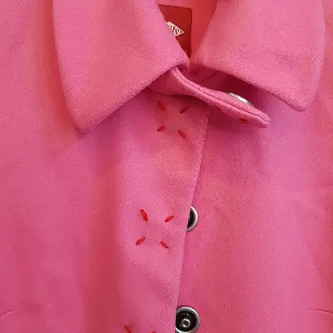[BUNJANG] Oilily Embroidered Pink Coat 38 / 오일릴리 핑크색 자수 코트38