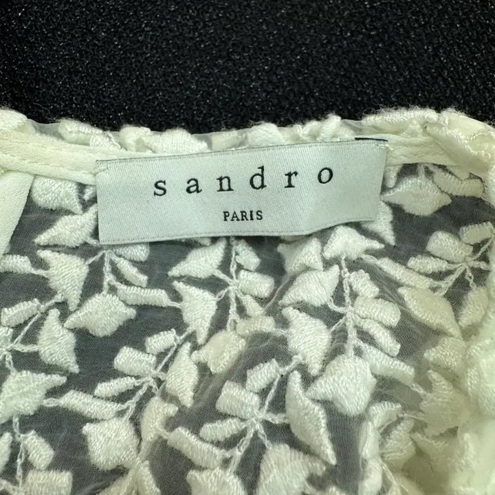 [BUNJANG] Sandro Layered Lace Dress / 산드로 레이스 레이어드 원피스 44~55 / 블랙 화이트 뷔스티에