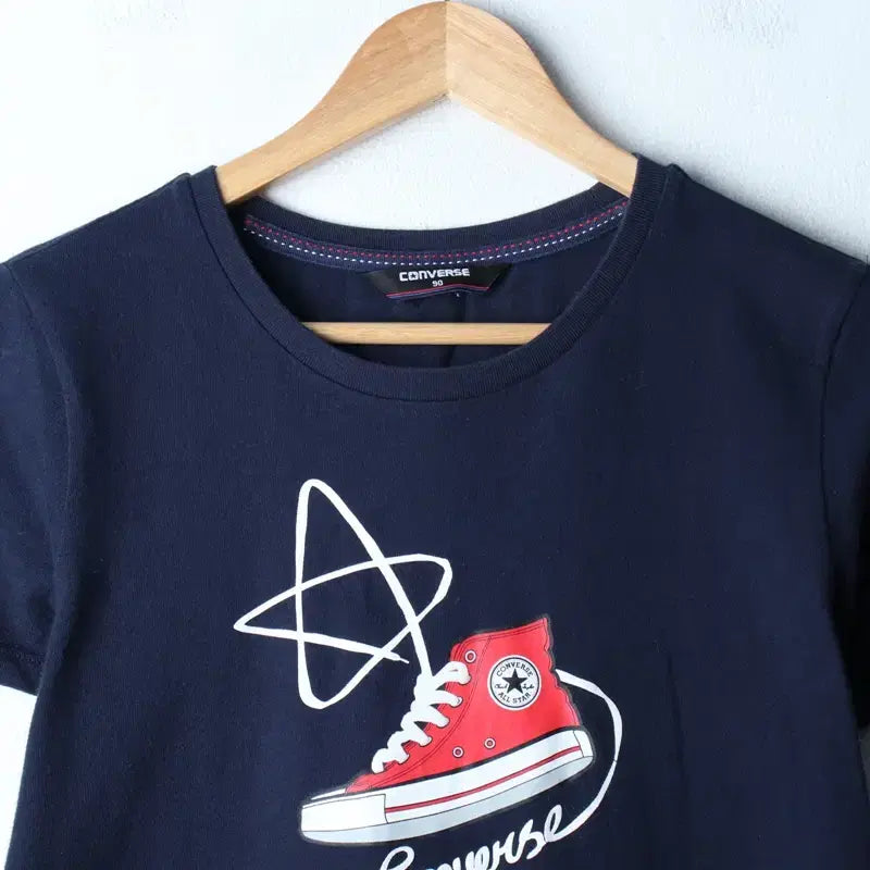 [BUNJANG] Converse Chuck Taylor Navy T-Shirt / W(M) 컨버스 반팔 티셔츠 척테일러 네이비 올드스쿨-185E5