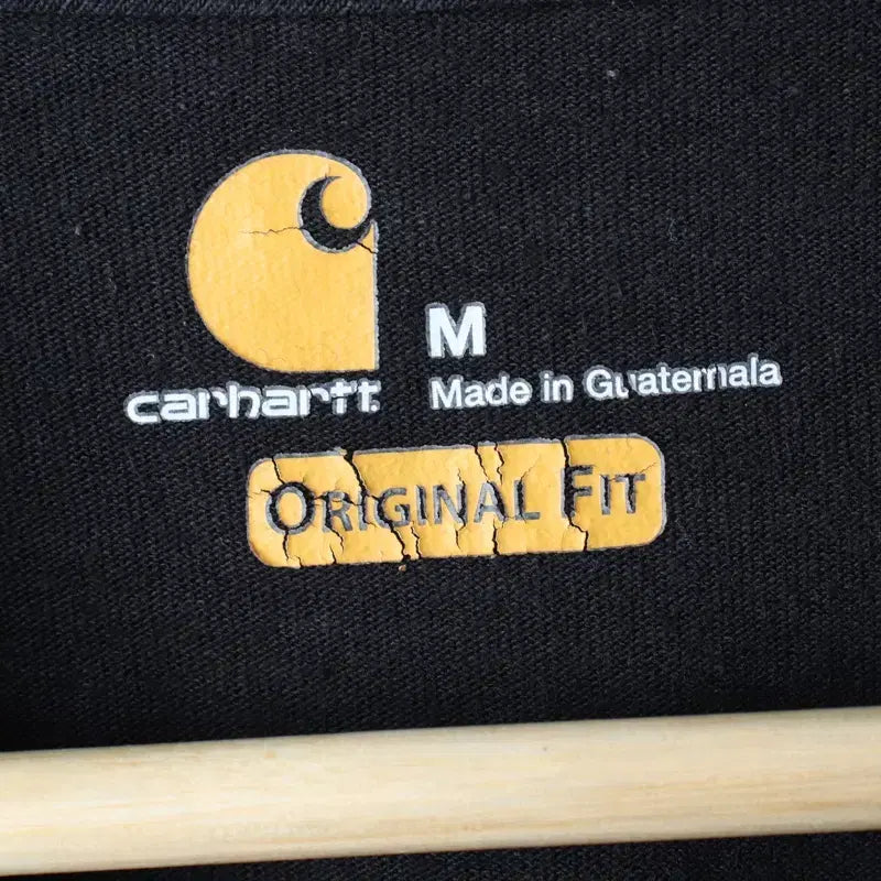 [BUNJANG] Carhartt Pocket T-shirt Black / (M-L) 칼하트 반팔 티셔츠 포켓 블랙 에이징-185E8