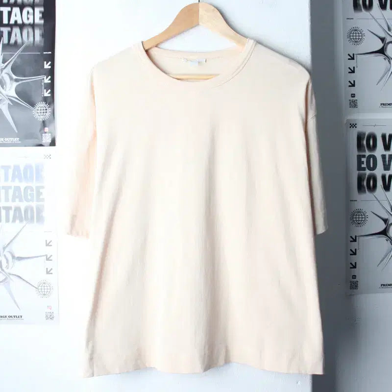 [BUNJANG] Cos Basic Short-Sleeve T-Shirt (M-XL) - Apricot / W(M-XL) 코스 반팔 티셔츠 오버핏 살구색 무지-185F8