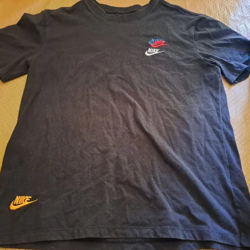 [BUNJANG] Nike Black T-shirt with Multi Logos / 나이키 검정 반팔티 멀티 로고