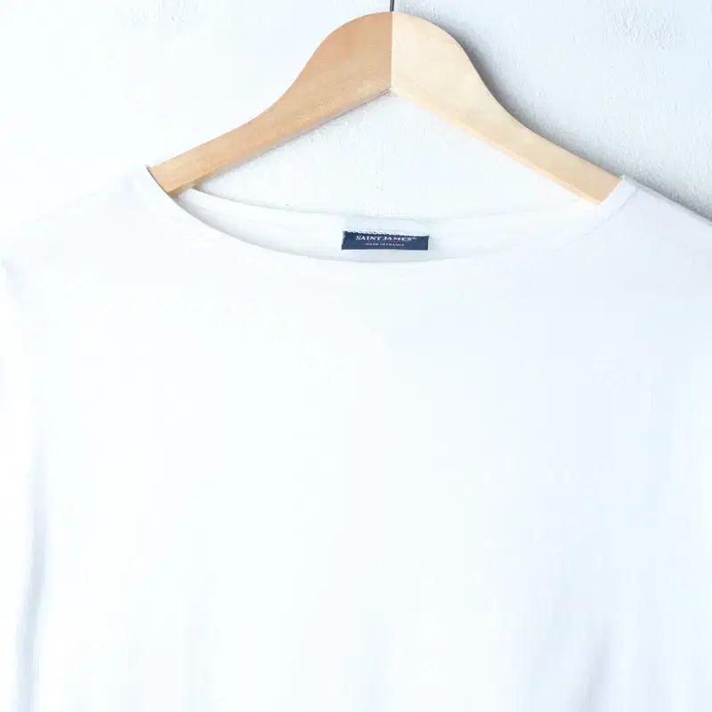 [BUNJANG] Saint James White Solid Short Sleeve T-shirt / W(S-M) 세인트제임스 반팔 티셔츠 화이트 무지 한정판-18605
