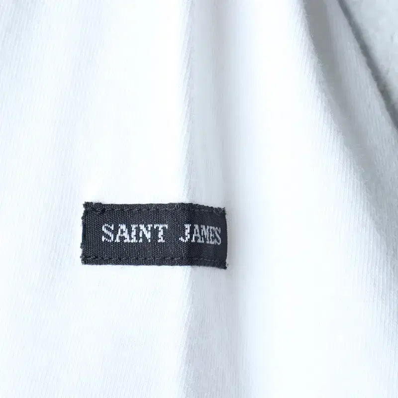 [BUNJANG] Saint James White Solid Short Sleeve T-shirt / W(S-M) 세인트제임스 반팔 티셔츠 화이트 무지 한정판-18605