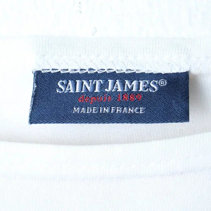 [BUNJANG] Saint James White Solid Short Sleeve T-shirt / W(S-M) 세인트제임스 반팔 티셔츠 화이트 무지 한정판-18605