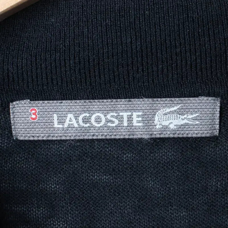 [BUNJANG] Lacoste Charcoal Knit Polo T-Shirt / (M) 라코스테 반팔 카라 티셔츠 니트 차콜 무지 놈코어-185BF