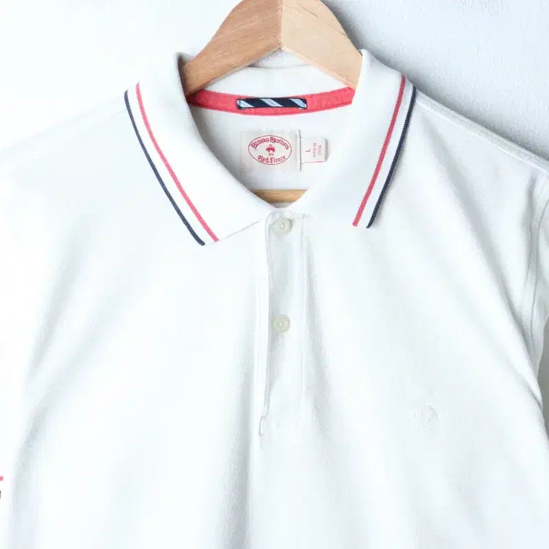 [BUNJANG] Brooks Brothers Polo Shirt White / (L-XL) 브룩스브라더스 반팔 카라 티셔츠 스몰로고 화이트-185C2