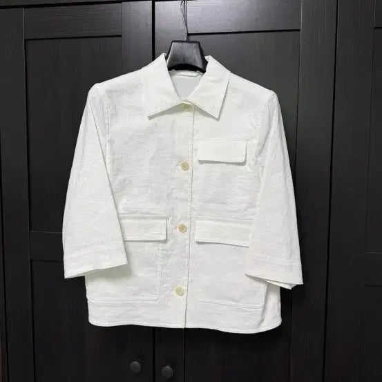 [BUNJANG] Theory White Linen Jacket / 띠어리 화이트 린넨 자켓