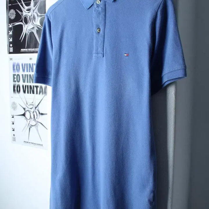 [BUNJANG] Tommy Hilfiger Short Sleeve Polo Shirt / (S-L) 타미힐피거 반팔 카라 티셔츠 작은사용감 연블루-185C8