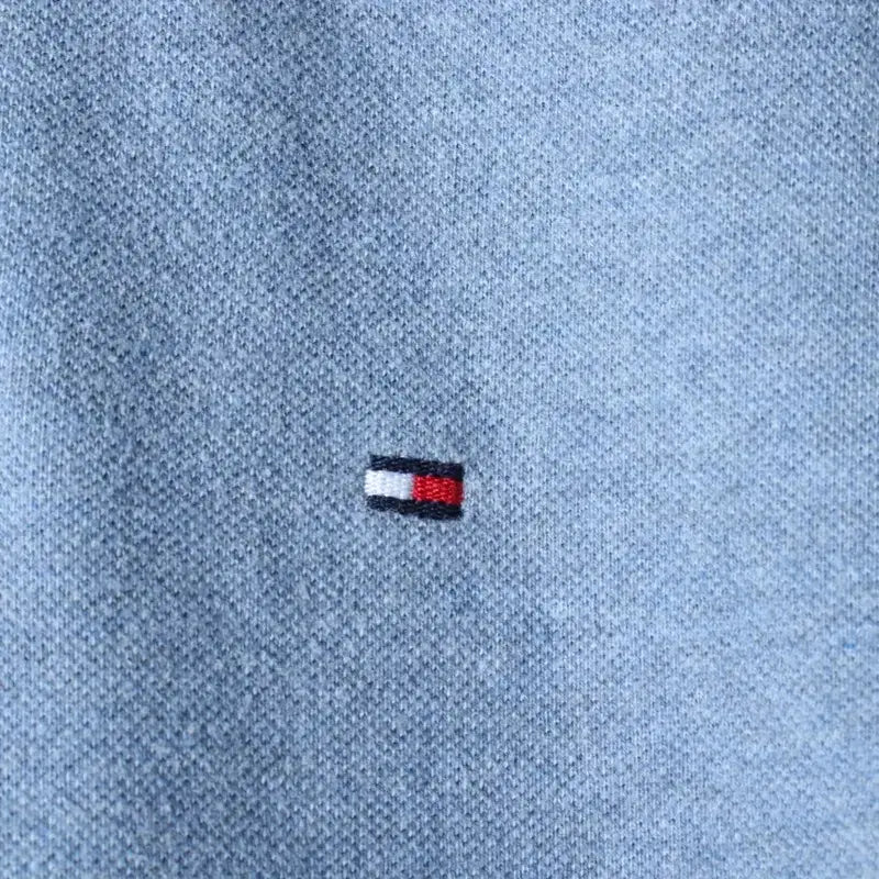 [BUNJANG] Tommy Hilfiger Small Logo Polo Shirt / (XS-S) 타미힐피거 반팔 카라 티셔츠 스몰로고 블루-185CB