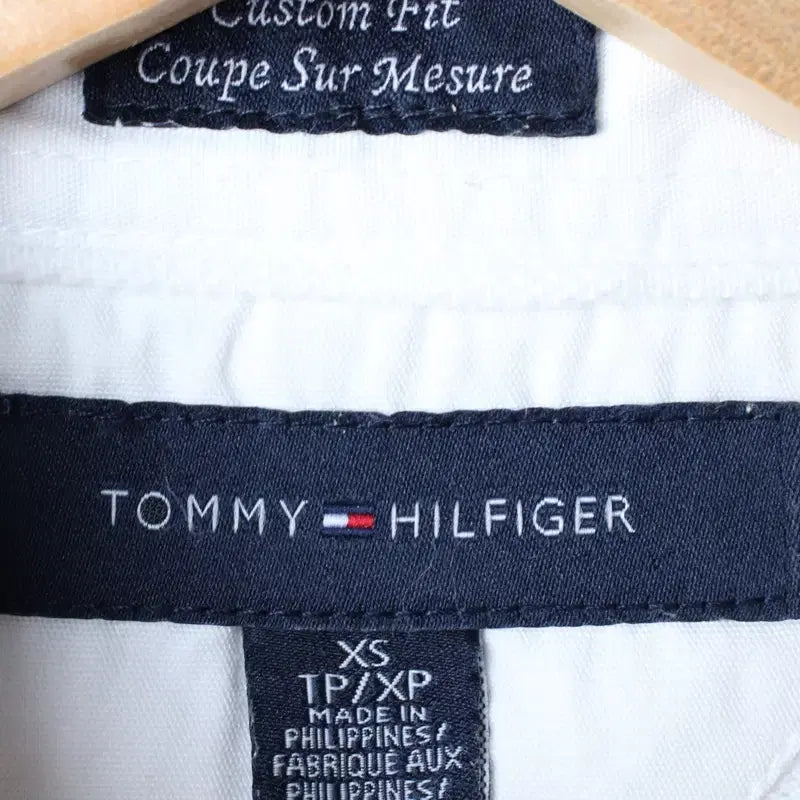 [BUNJANG] Tommy Hilfiger Short Sleeve Polo Shirt / (XS-M) 타미힐피거 반팔 카라 티셔츠 삼선 화이트 올드스쿨-185D1
