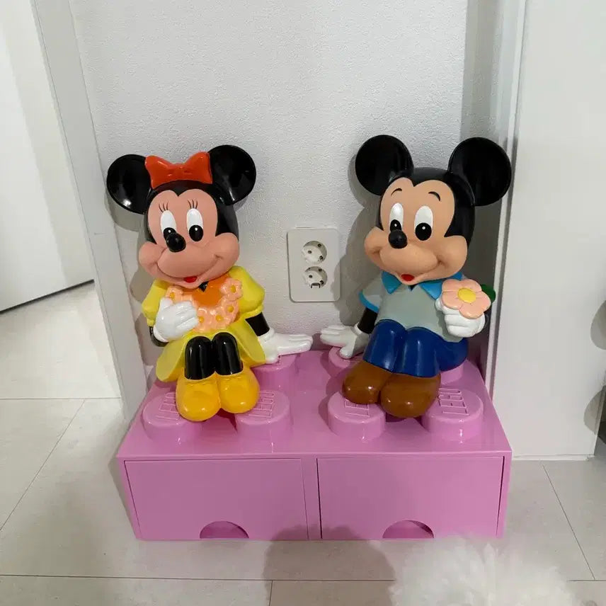 [BUNJANG] Mickey &amp; Minnie Mouse Large Figurine Set / 미키 미니 마우스 피규어 세트