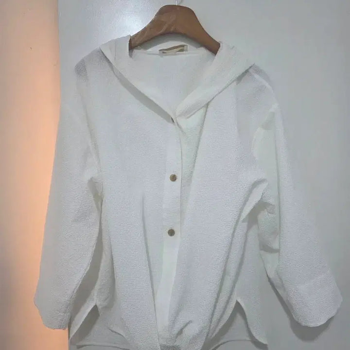 [BUNJANG] Leverage White Shirring Blouse 7/10 Sleeve / 르베이지 화이트 셔링 블라우스 7부