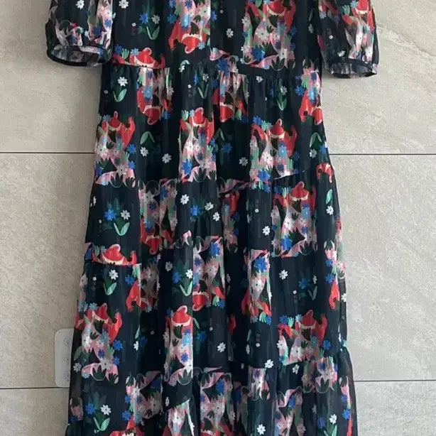 [BUNJANG] Juicy Judy Floral Pattern Long Dress / 쥬시쥬디 원피스