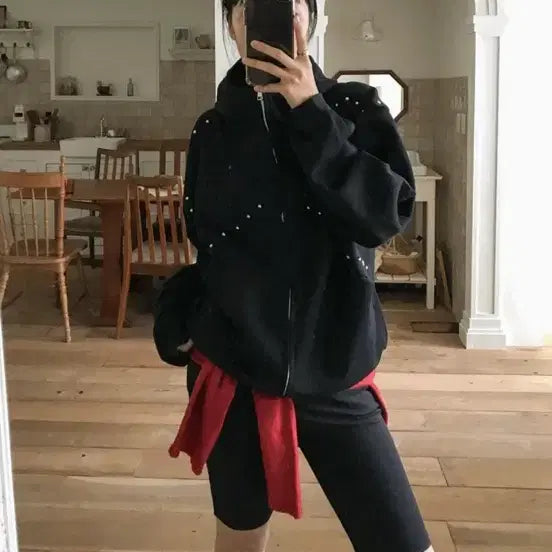 [BUNJANG] NORSEN Studded Hoodie / 노어슨 후드집업