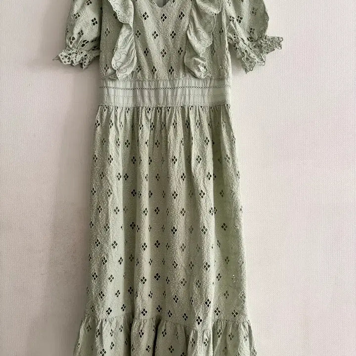 [BUNJANG] ssiny Mint Lace Long Dress / by  ssiny민트색 레이스 원피스