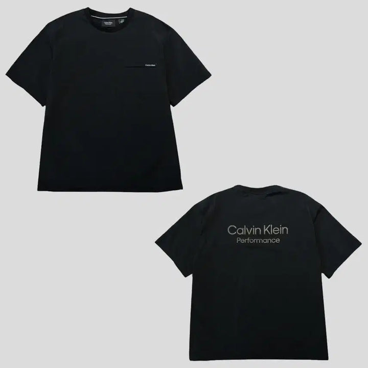 [SOLD OUT] 캘빈클라인 퍼포먼스 블랙 체스트포켓 리플렉티브 로고프린팅 나일론 블렌드