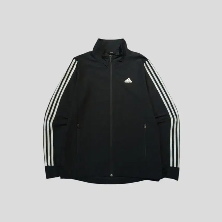 [BUNJANG] Adidas Reflective Logo Track Jacket / 아디다스 블랙 화이트 리플렉티브 로고 삼선 에어로레디 쿨 터치 트랙자켓