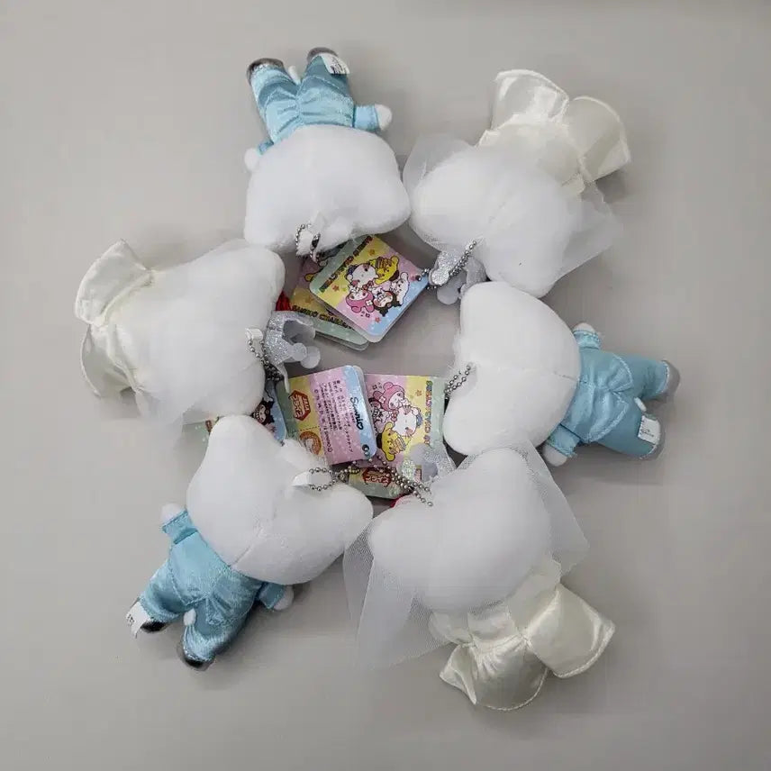[BUNJANG] Sanrio Hello Kitty Wedding Doll Keyring Bundle Set / 산리오 헬로키티 웨딩 인형 키링 6개 세트