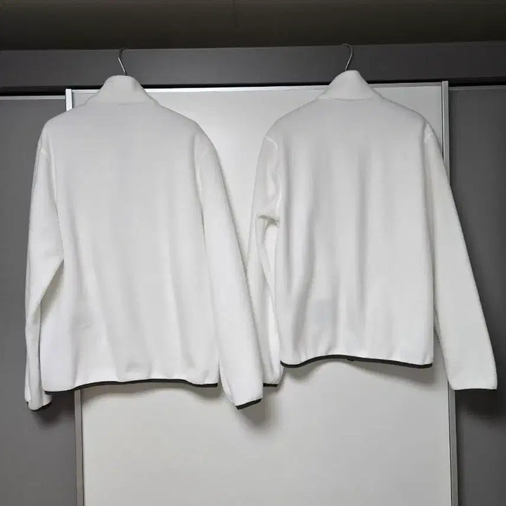 [BUNJANG] National Geographic White Fleece Jacket / 내셔널지오그래픽 화이트 플리스 자켓90(S)+100(L)