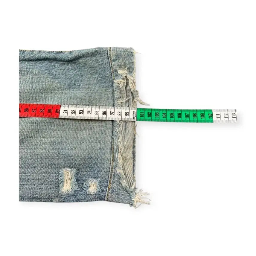 [BUNJANG] Dolce &amp; Gabbana Silver Logo Washed Denim Jeans / 50)돌체앤가바나 은장로고 데미지 워싱 연청 청바지 데님팬츠
