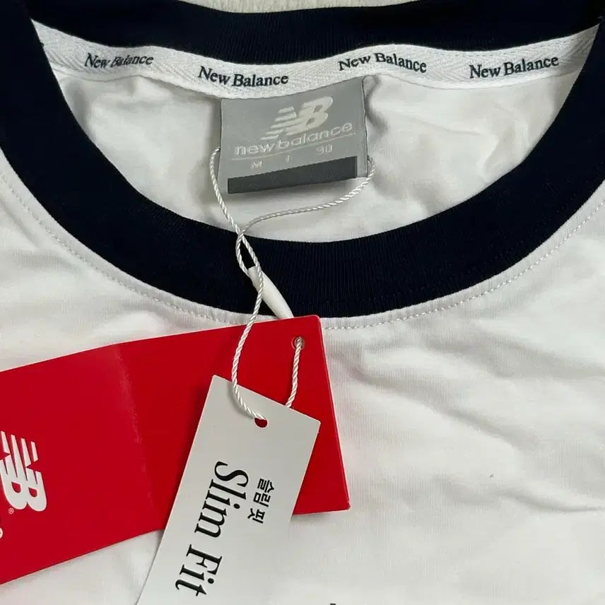 [BUNJANG] New Balance Ring T-shirt - White M / 새상품)뉴발란스 화이트 반팔 티셔츠 링거 디자인m