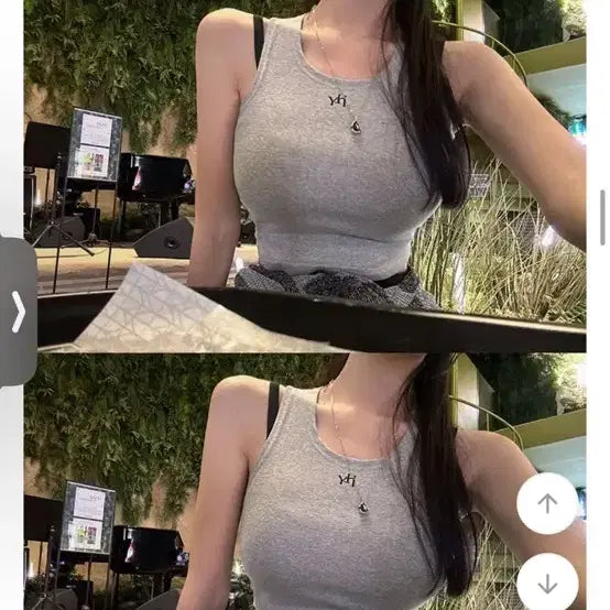 [BUNJANG] Hollie Gray Crop Tank Top / 에이블리 홀리 그레이 크롭 나시