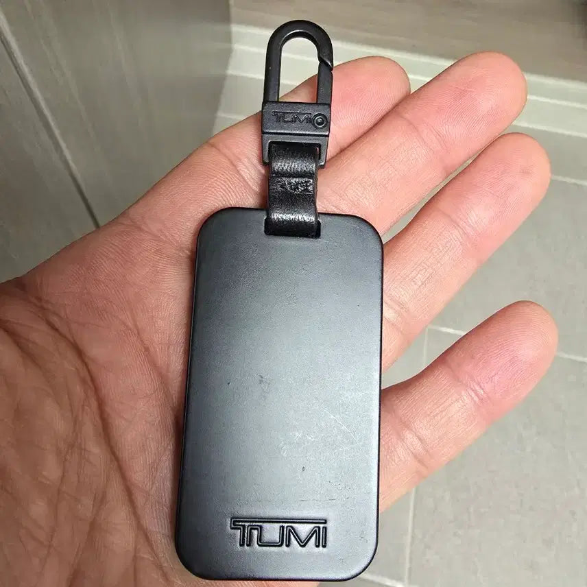 [BUNJANG] TUMI Name Tag Leather Keyring / 투미 네임택/열쇠고리 키링