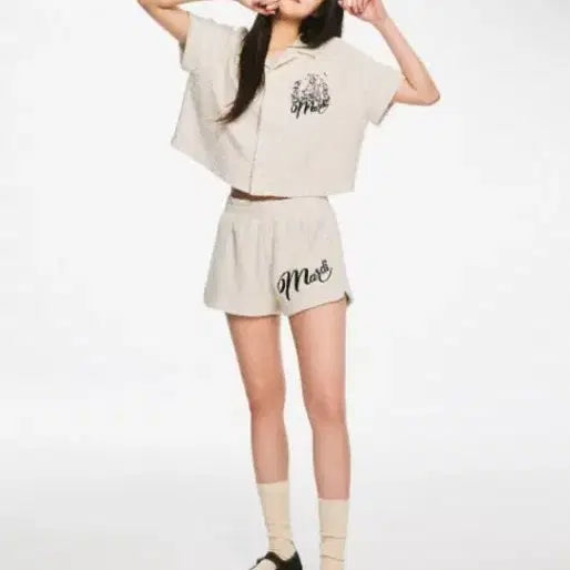 [SOLD OUT] 마르디 메크르디 타올 크롭 반팔 반바지 세트(정품)