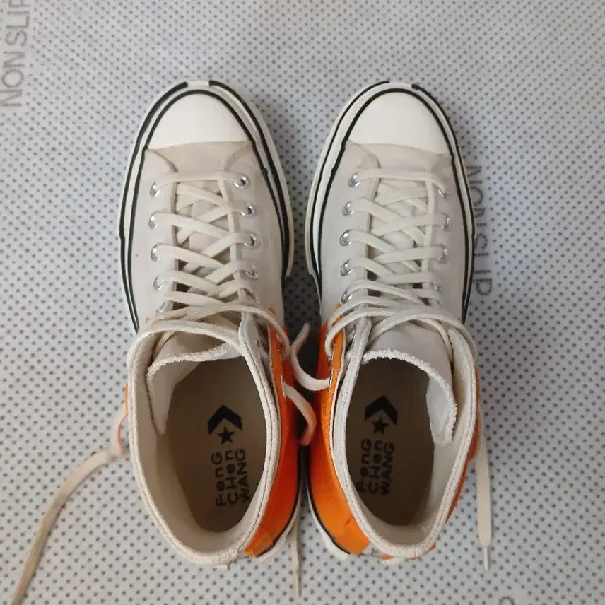 [BUNJANG] Converse Feng Chen Wang Orange High Sneakers / 컨버스 펑첸왕 오렌지 하이 스니커즈