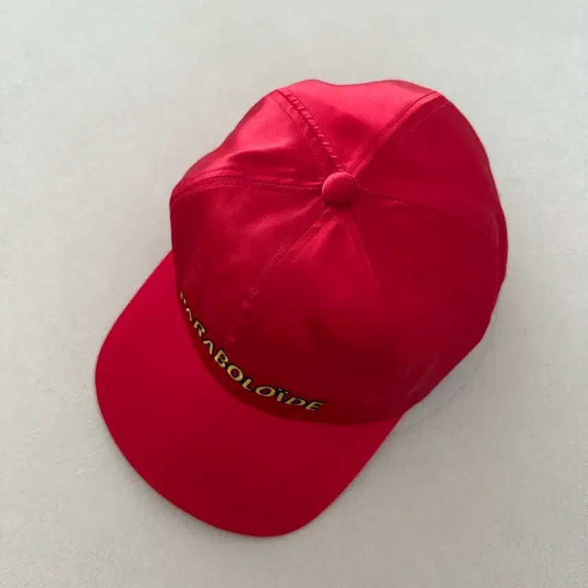 [BUNJANG] Paraboloide Satin Logo Cap Red / 파라볼로이드 사틴 로고 캡 레드