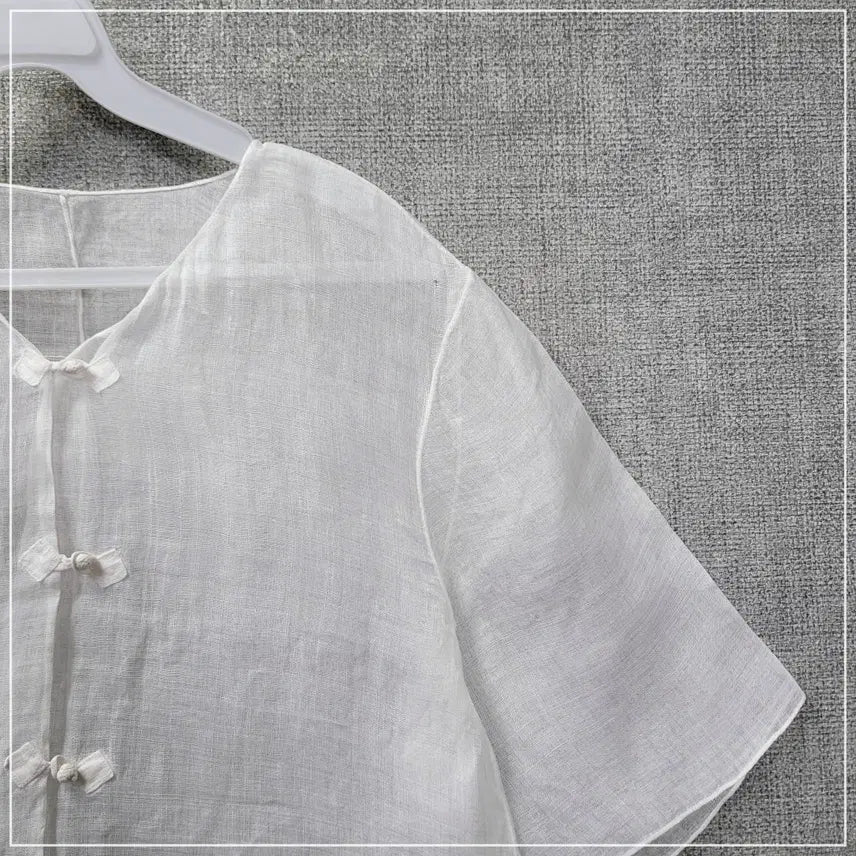 [BUNJANG] White Mosi Blouse Women&