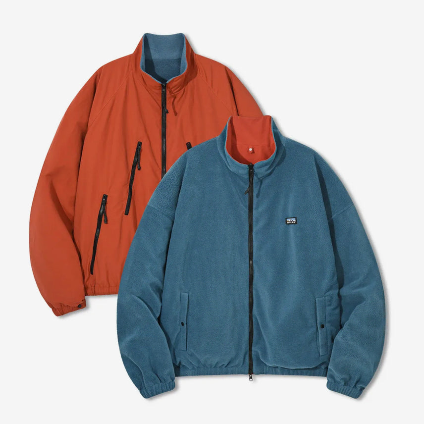 [SOLD OUT] 앵글런 리버시블 플리스 하이커 자켓 Blue &amp; orange