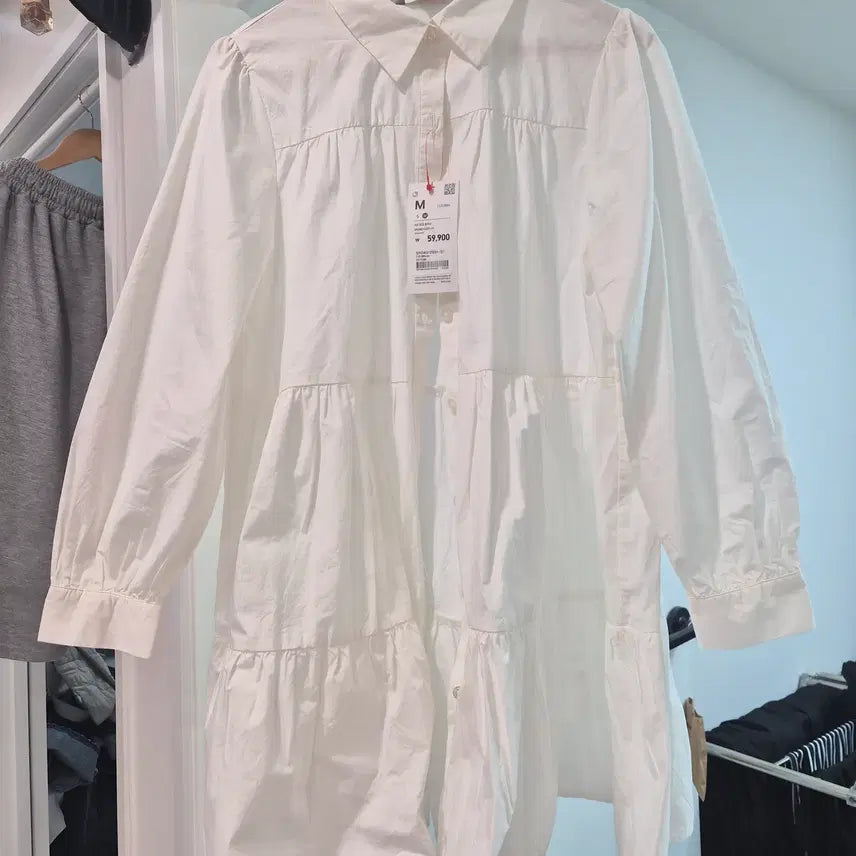 [BUNJANG] Spao Shirt Kankan Dress / 스파오 셔츠 캉캉 원피스 새상품 / 미착용