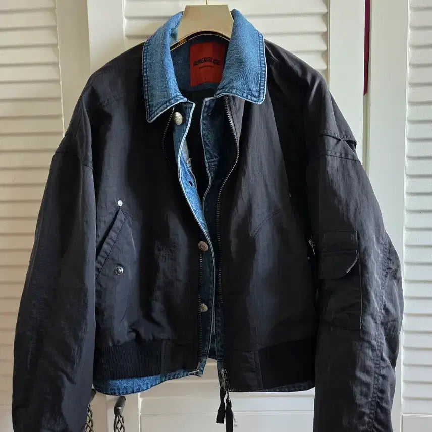 [BUNJANG] Zambay Black Denim Collar Jacket / ADRENALINE (잠뱅이)블랙 데님 카라 자켓