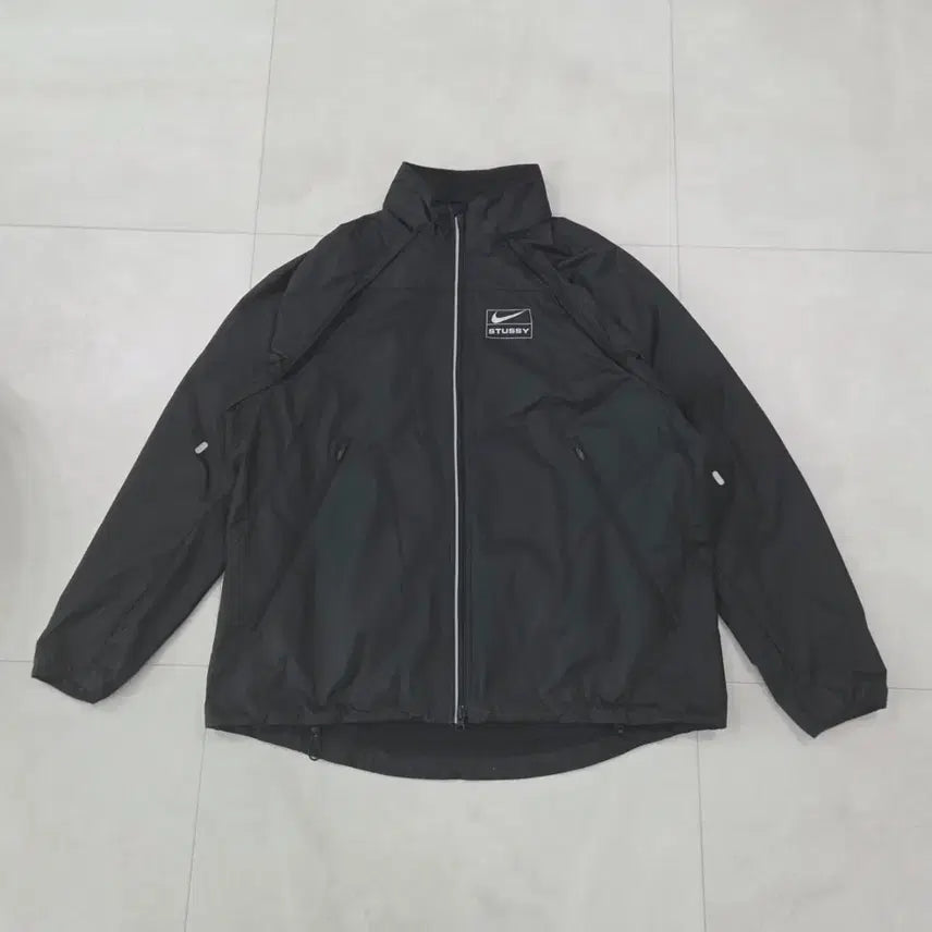 [SOLD OUT] [L] 나이키 x 스투시 NRG FL 스톰핏 자켓 블랙 바람막이