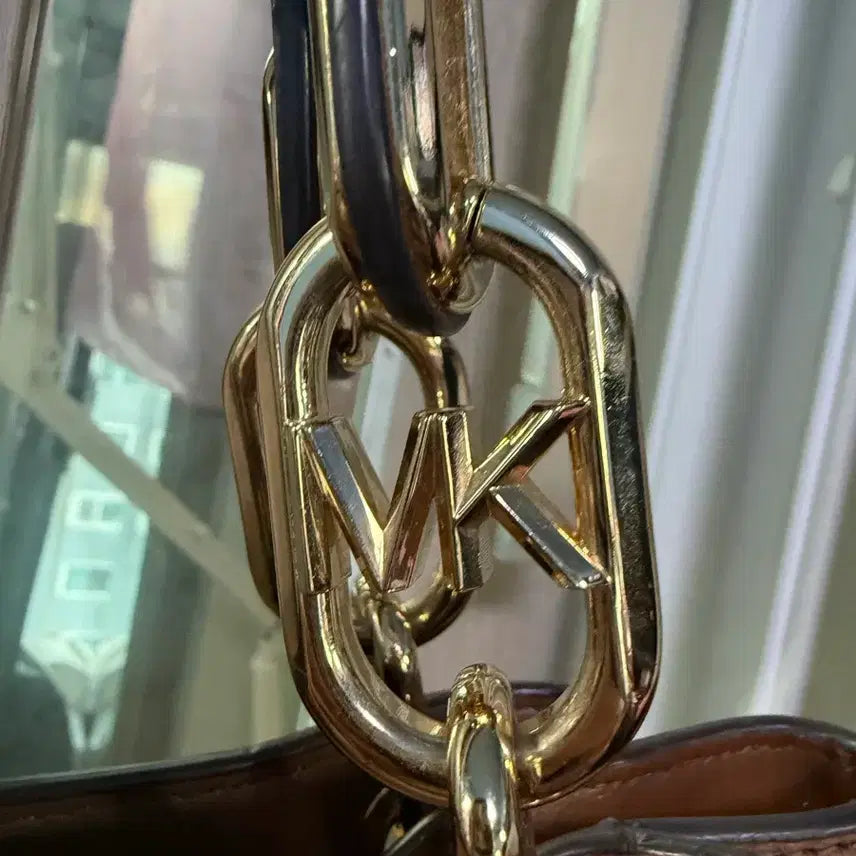 [BUNJANG] Michael Kors Genuine Leather Brown Shoulder Bag / 정품 마이클코어스 통가죽 브라운 숄더백