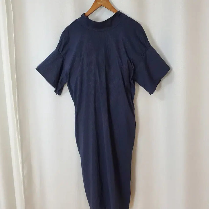 [BUNJANG] Time (Hansem) Dark Navy Cooling Fabric Dress / 한섬 타임 원피스 55-66