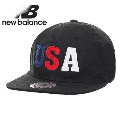 [BUNJANG] New Balance Black USA Embroidered Snapback Hat / 뉴발란스 모자
