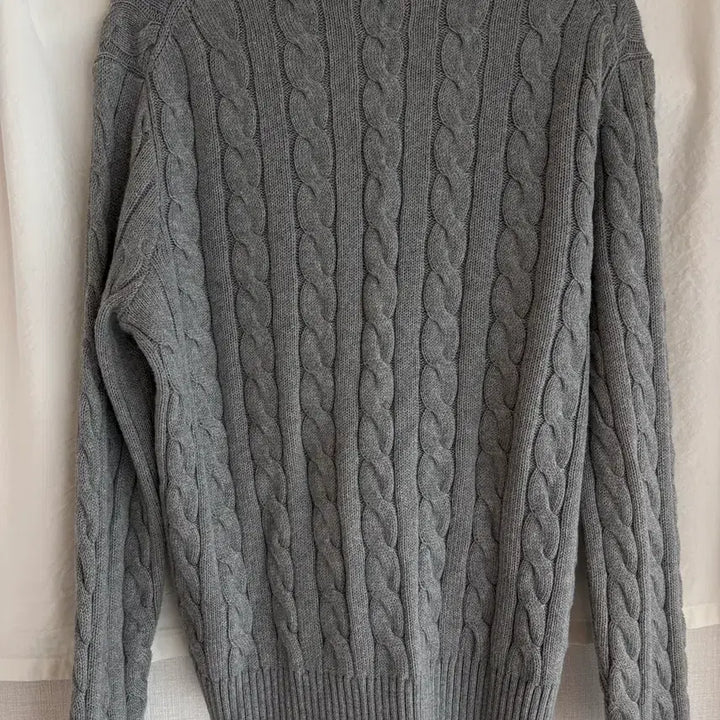 [BUNJANG] Polo Ralph Lauren Cable Knit Sweater Grey M / (정품) 폴로 랄프 로렌 케이블 니트 그레이 M사이즈