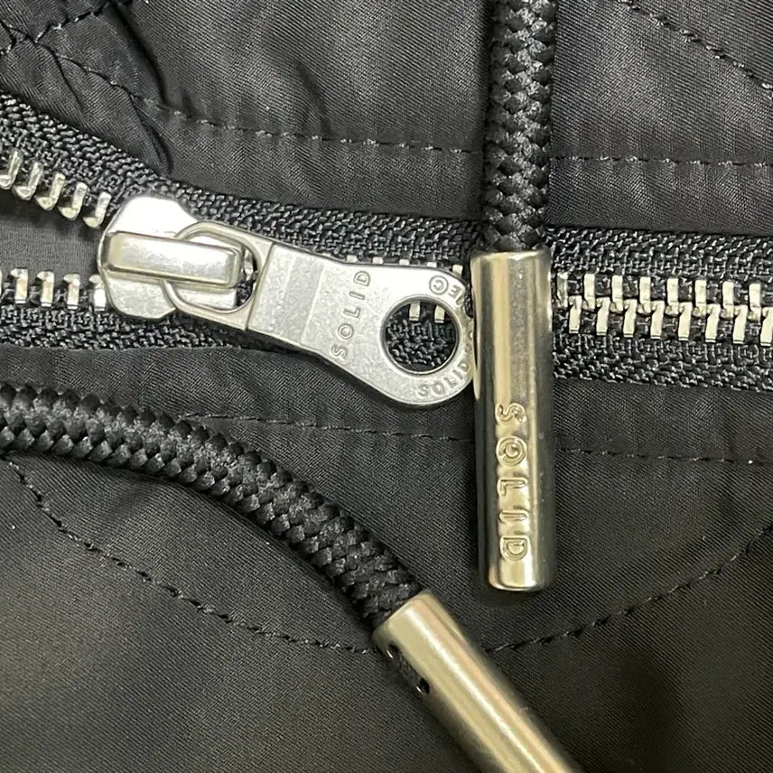 [BUNJANG] Solid Homme Black Quilted Hooded Zip-Up Jacket Size 50 / [거의 새것] 솔리드옴므 블랙 퀼팅 후드 집업 자켓 50사이즈
