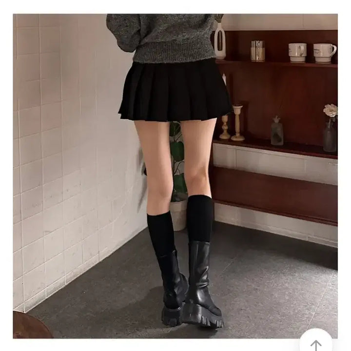 [BUNJANG] Glowjade Mini Tennis Skirt Black S / 글로우제이드 미니 테니스 스커트 블랙 s