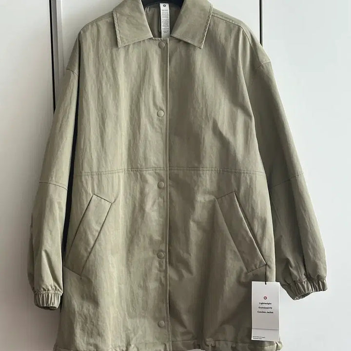 [BUNJANG] Lululemon Oversized Coach Jacket Khaki / 룰루레몬 오버사이즈 코치 자켓 카키 정품 새상품