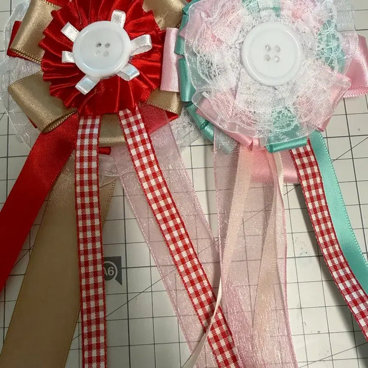 [SOLD OUT] 핸드메이드 리본 로제트 굿즈 뱃지 주문제작