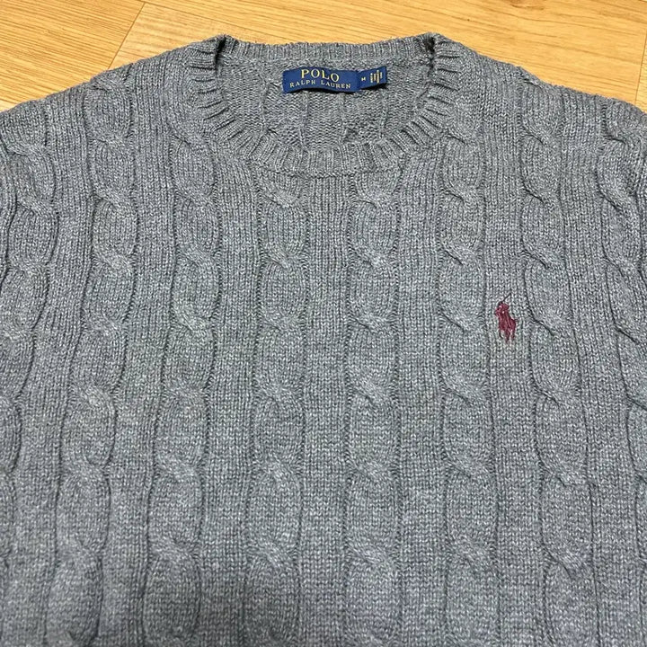 [BUNJANG] Polo Cable Knit Dark Grey L (105 Size) / 폴로 케이블니트 다크그레이 L사이즈(105사이즈)