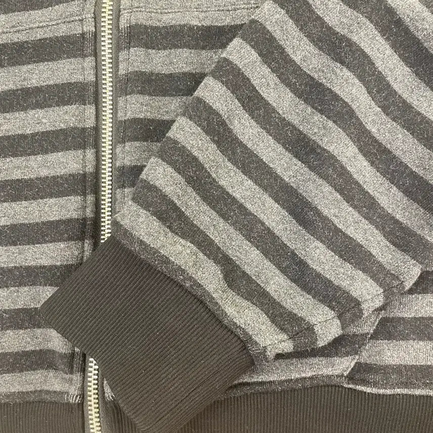 [BUNJANG] Untitled Stripe Zip-Up Hoodie - Medium / (리쿠 후디)언타이틀 스트라이프 후드집업 M사이즈